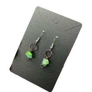 Light green crystal earrings